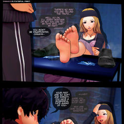 This is a pixiv picture whose title is Chihaya's Fateful Feet.