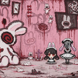 This is a pixiv picture whose title is Rabbit room.