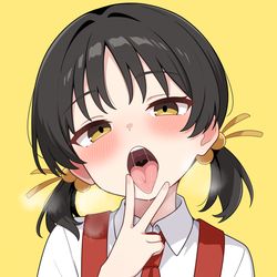 This is a pixiv picture whose title is 歌愛ユキ おくち.