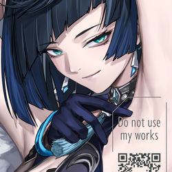 This is a pixiv picture whose title is 夜蘭（多腕化）.