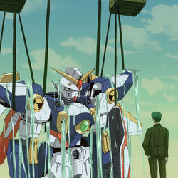 This is a pixiv picture whose title is 世界一不遇な主人公機.