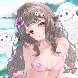 This is a pixiv picture whose title is skeb.