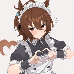 This is a pixiv picture whose title is メイドタキオン.