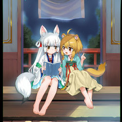 This is a pixiv picture whose title is 狐狐鼬鼬~.