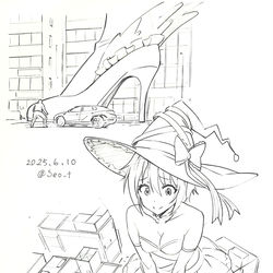 This is a pixiv picture whose title is 巨大鶫誠士郎.
