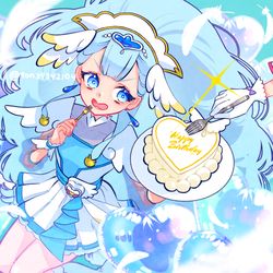 This is a pixiv picture whose title is Happy Birthday🩵✨.