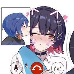 This is a pixiv picture whose title is 😊🦈🔔.
