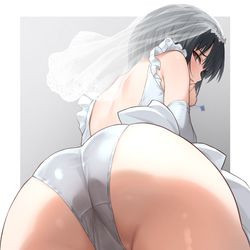 This is a pixiv picture whose title is ウェディング水着七咲.