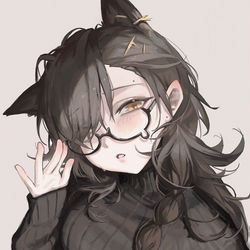 This is a pixiv picture whose title is 哭哭眼镜.