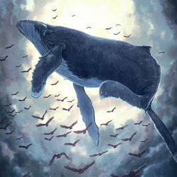 This is a pixiv picture whose title is 私も空を飛びたい.