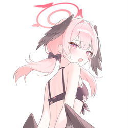 This is a pixiv picture whose title is 🩷🖤.