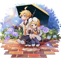 This is a pixiv picture whose title is ☔️.