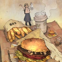 This is a pixiv picture whose title is も～今日は買ってきて食べよ！.