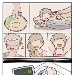 This is a pixiv picture whose title is 大切なものを壊してしまった、ヤドンの話.