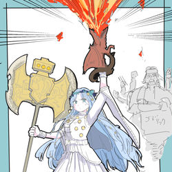 This is a pixiv picture whose title is 復讐者.