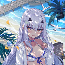 This is a pixiv picture whose title is 夏のメリュ子.