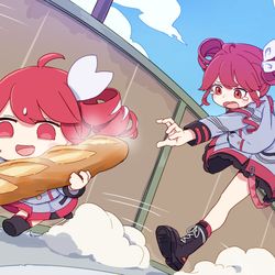 This is a pixiv picture whose title is 僕のフランスパン！.