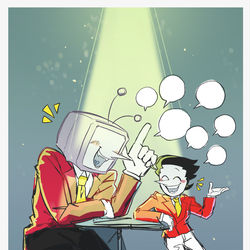 This is a pixiv picture whose title is 捏造.