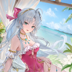 This is a pixiv picture whose title is 水着カルロッタ.