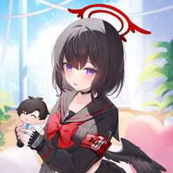 This is a pixiv picture whose title is ❤️🖤.