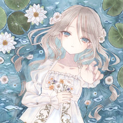 This is a pixiv picture whose title is Ophelia.