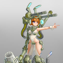 This is a pixiv picture whose title is 合金弹头坦克娘.