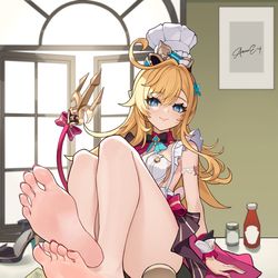 This is a pixiv picture whose title is 爱可菲.