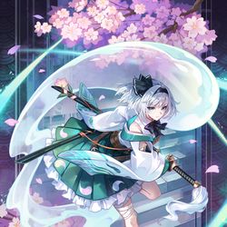 This is a pixiv picture whose title is 妖夢.