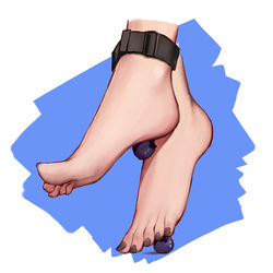 This is a pixiv picture whose title is 羽毛笔的脚.