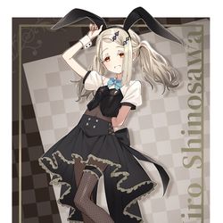 This is a pixiv picture whose title is 篠澤広(バニーガール).
