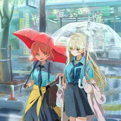 This is a pixiv picture whose title is 梅雨だからと雨の絵を描いたら梅雨前線いなくなっちゃったの巻.