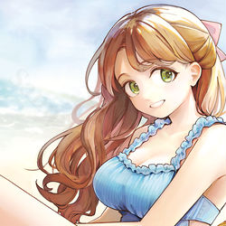 This is a pixiv picture whose title is ノエミ水着【GXカレンダーガール7月号】.