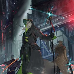 This is a pixiv picture whose title is マジックパンクTRPGカバーイラスト.