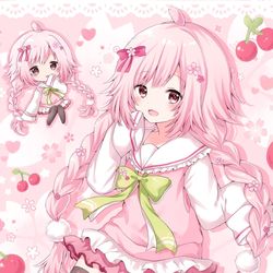 This is a pixiv picture whose title is Skeb 🌸🍒.