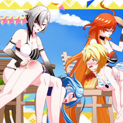 This is a pixiv picture whose title is Teyvat summer brats.