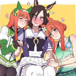 This is a pixiv picture whose title is ふえるスズカ　ふえるエアグルーヴ.