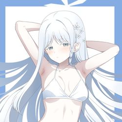 This is a pixiv picture whose title is ナグサ（水着）.