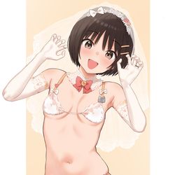 This is a pixiv picture whose title is ウェディング水着　美也.