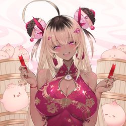 This is a pixiv picture whose title is D-chan Qipao.