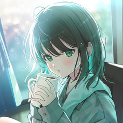 This is a pixiv picture whose title is 急な雨に降られた先輩を助けた！.