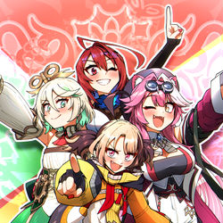 This is a pixiv picture whose title is Justice 1st Anniversary.