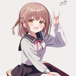 This is a pixiv picture whose title is 🤘✨.