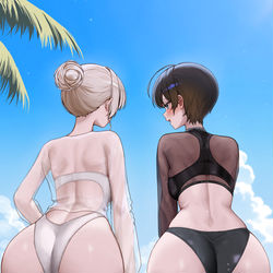 This is a pixiv picture whose title is 🍑.