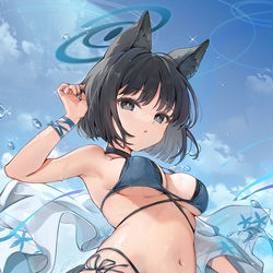 This is a pixiv picture whose title is 水着キキョウ.