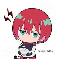This is a pixiv picture whose title is マチュ＆ニャアン(犬猫).