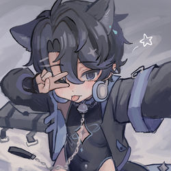 This is a pixiv picture whose title is ✌️Selfie 自拍.