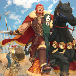 This is a pixiv picture whose title is 王の軍勢.