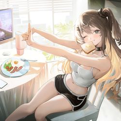 This is a pixiv picture whose title is Yoohee's morning.