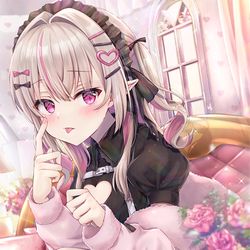 This is a pixiv picture whose title is あ、あんまりじっと見ないで！べっ.