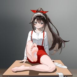 This is a pixiv picture whose title is 因你考出约定成绩不得不给你奖励的锐锐.